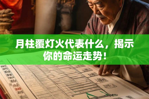月柱覆灯火代表什么，揭示你的命运走势！