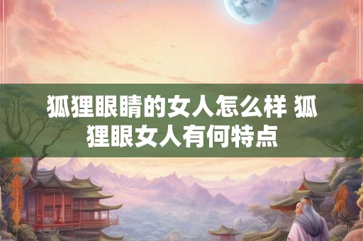 狐狸眼睛的女人怎么样 狐狸眼女人有何特点