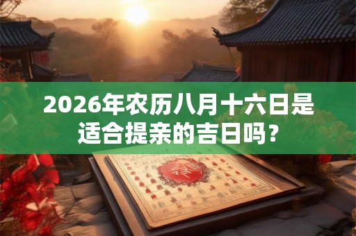 2026年农历八月十六日是适合提亲的吉日吗？