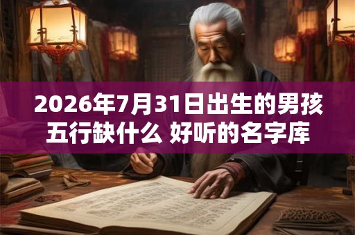 2026年7月31日出生的男孩五行缺什么 好听的名字库