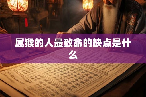 属猴的人最致命的缺点是什么