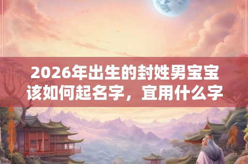 2026年出生的封姓男宝宝该如何起名字，宜用什么字。