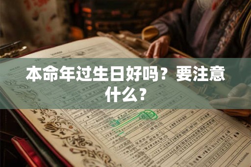 本命年过生日好吗？要注意什么？