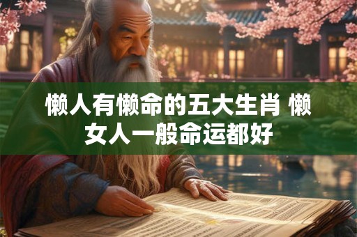 懒人有懒命的五大生肖 懒女人一般命运都好 懒人有懒命的五大生肖 懒女人一般命运都好