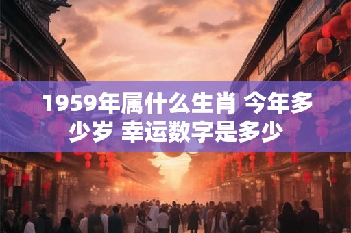 1959年属什么生肖 今年多少岁 幸运数字是多少