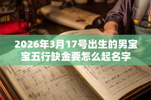 2026年3月17号出生的男宝宝五行缺金要怎么起名字