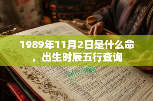 1989年11月2日是什么命，出生时辰五行查询