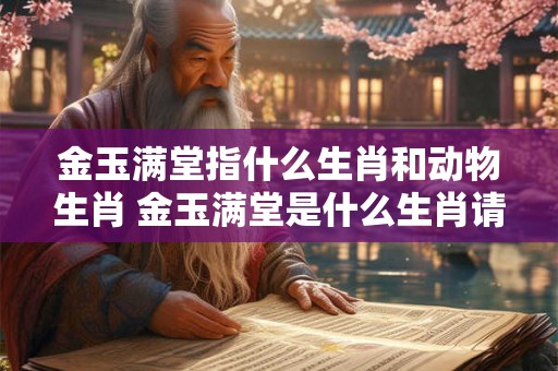 金玉满堂指什么生肖和动物生肖 金玉满堂是什么生肖请指点