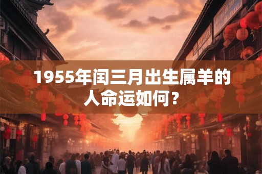 1955年闰三月出生属羊的人命运如何？