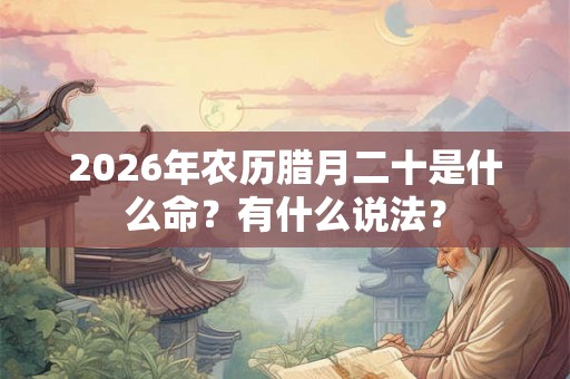 2026年农历腊月二十是什么命？有什么说法？
