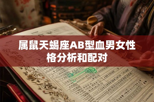 属鼠天蝎座AB型血男女性格分析和配对