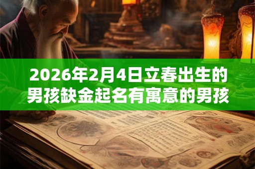 2026年2月4日立春出生的男孩缺金起名有寓意的男孩名字