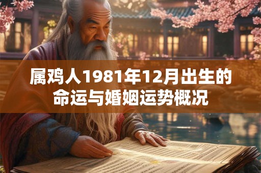 属鸡人1981年12月出生的命运与婚姻运势概况