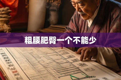 粗腰肥臀一个不能少