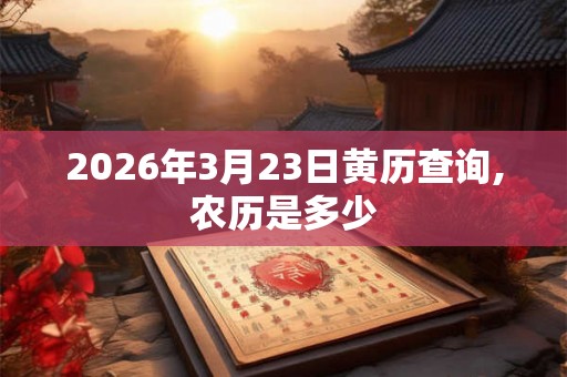 2026年3月23日黄历查询,农历是多少 2026年3月23日黄历查询,农历是多少