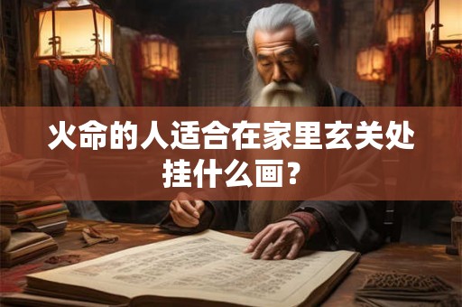 火命的人适合在家里玄关处挂什么画？