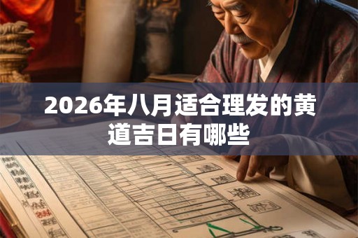 2026年八月适合理发的黄道吉日有哪些