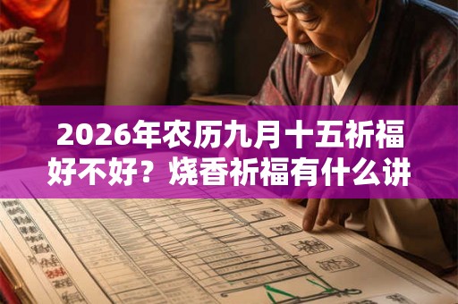 2026年农历九月十五祈福好不好？烧香祈福有什么讲究？
