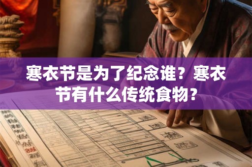 寒衣节是为了纪念谁？寒衣节有什么传统食物？