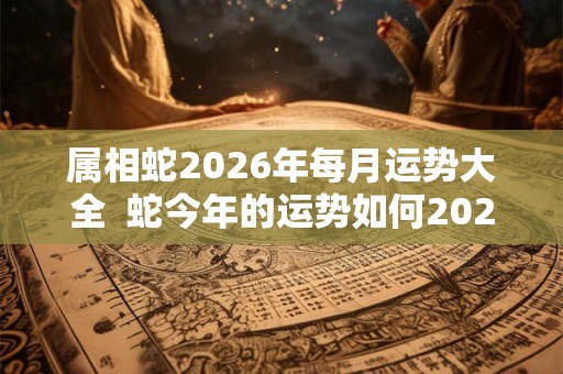 属相蛇2026年每月运势大全 蛇今年的运势如何2026 属相蛇2026年每月运势大全 蛇今年的运势如何2026