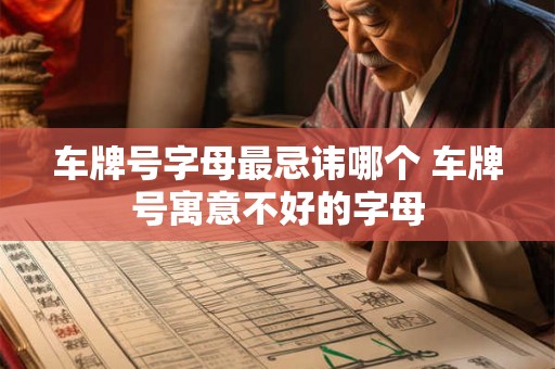 车牌号字母最忌讳哪个 车牌号寓意不好的字母