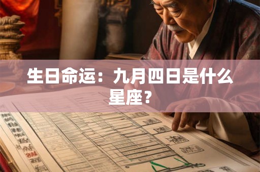 生日命运：九月四日是什么星座？