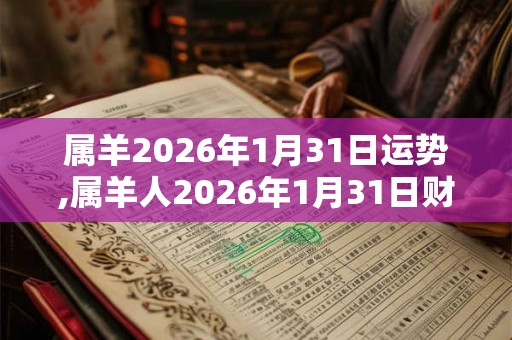 属羊2026年1月31日运势,属羊人2026年1月31日财运,生肖羊2026年1月31日运势