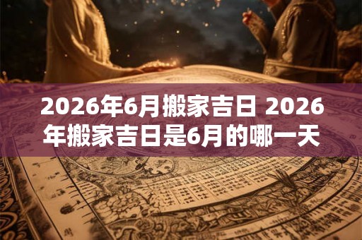 2026年6月搬家吉日 2026年搬家吉日是6月的哪一天 2026年6月搬家吉日 2026年搬家吉日是6月的哪一天