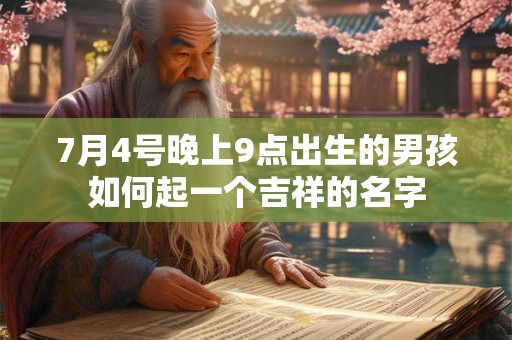 7月4号晚上9点出生的男孩如何起一个吉祥的名字