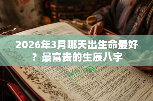 2026年3月哪天出生命最好？最富贵的生辰八字
