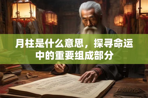 月柱是什么意思，探寻命运中的重要组成部分