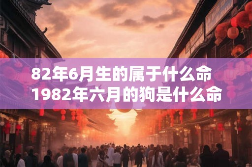 82年6月生的属于什么命  1982年六月的狗是什么命