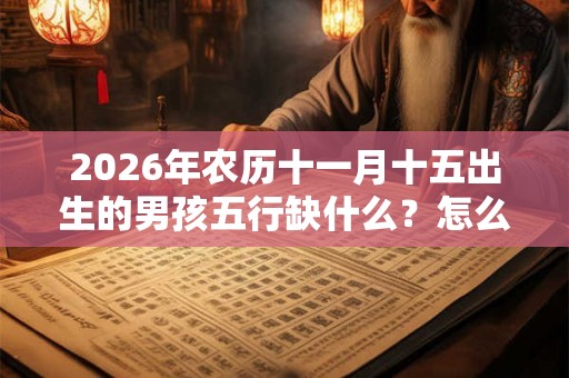 2026年农历十一月十五出生的男孩五行缺什么？怎么取名？