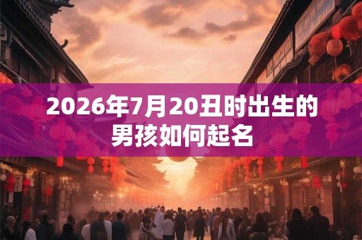 2026年7月20丑时出生的男孩如何起名