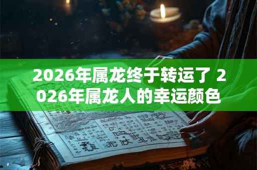 2026年属龙终于转运了 2026年属龙人的幸运颜色