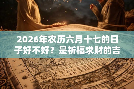 2026年农历六月十七的日子好不好?是祈福求财的吉日吗? 2026年农历六月十七的日子好不好?是祈福求财的吉日吗?