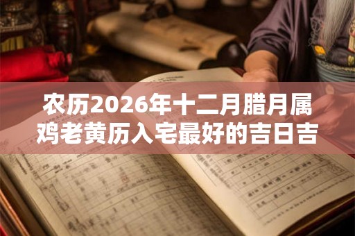 农历2026年十二月腊月属鸡老黄历入宅最好的吉日吉时