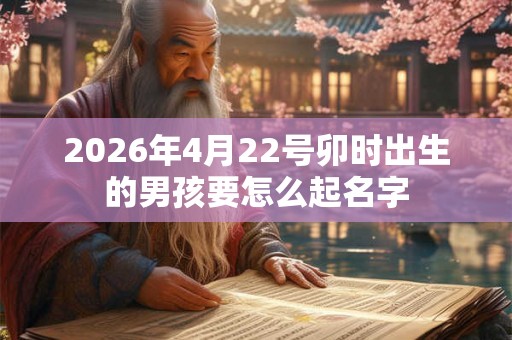 2026年4月22号卯时出生的男孩要怎么起名字