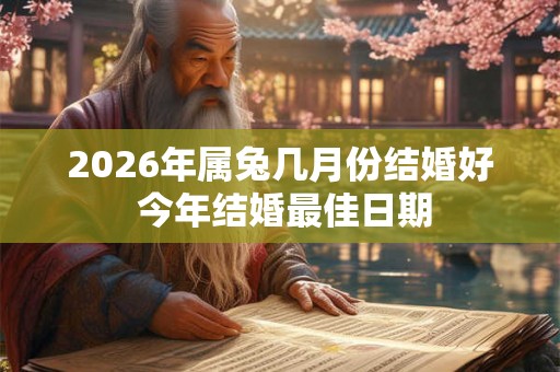 2026年属兔几月份结婚好 今年结婚最佳日期
