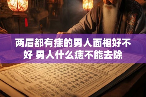 两眉都有痣的男人面相好不好 男人什么痣不能去除 两眉都有痣的男人面相好不好 男人什么痣不能去除