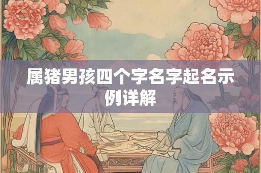 属猪男孩四个字名字起名示例详解