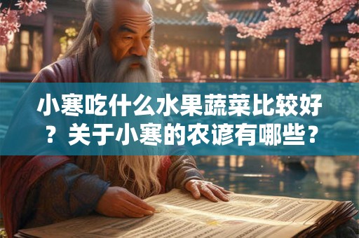 小寒吃什么水果蔬菜比较好?关于小寒的农谚有哪些? 小寒吃什么水果蔬菜比较好?关于小寒的农谚有哪些?