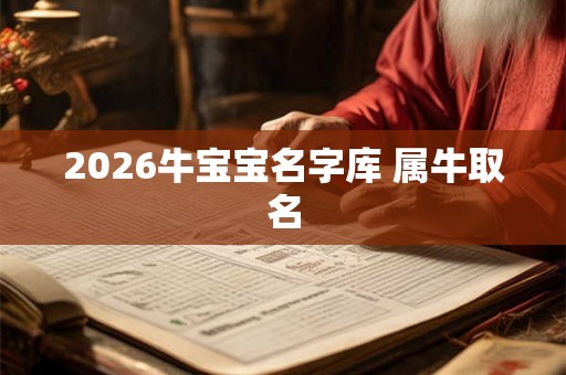 2026牛宝宝名字库 属牛取名