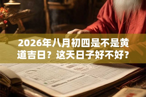 2026年八月初四是不是黄道吉日？这天日子好不好？