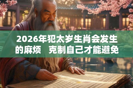 2026年犯太岁生肖会发生的麻烦 克制自己才能避免麻烦 2026年犯太岁生肖会发生的麻烦 克制自己才能避免麻烦