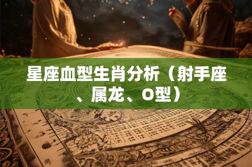 星座血型生肖分析(射手座、属龙、O型) 星座血型生肖分析(射手座、属龙、O型)