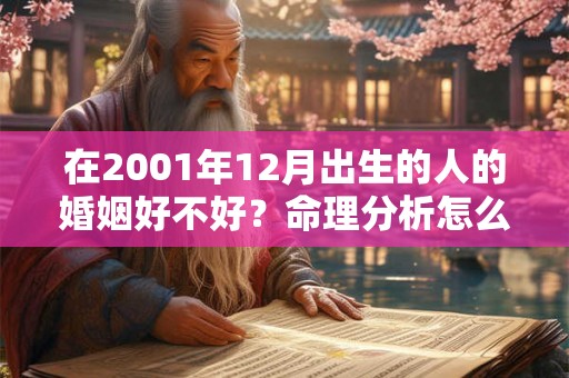 在2001年12月出生的人的婚姻好不好？命理分析怎么样？