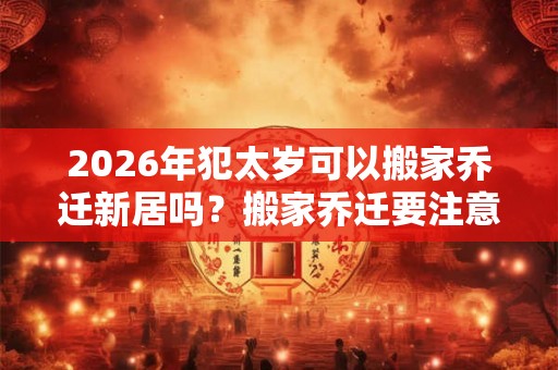 2026年犯太岁可以搬家乔迁新居吗?搬家乔迁要注意什么? 2026年犯太岁可以搬家乔迁新居吗?搬家乔迁要注意什么?