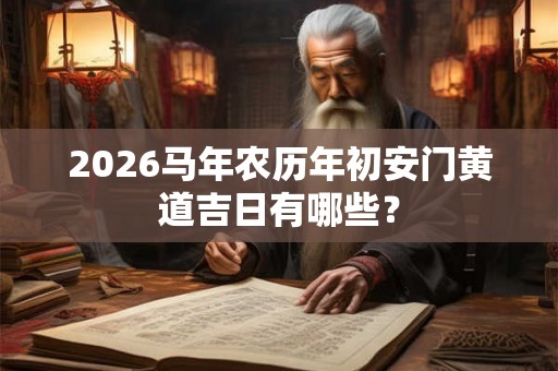 2026马年农历年初安门黄道吉日有哪些？