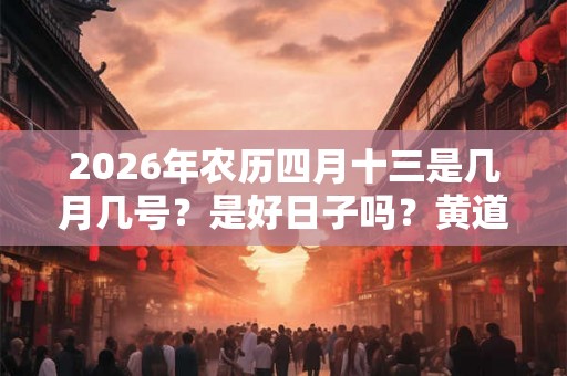 2026年农历四月十三是几月几号？是好日子吗？黄道吉日该怎么选？
